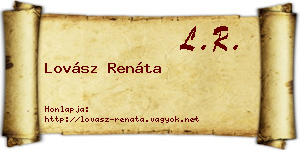 Lovász Renáta névjegykártya