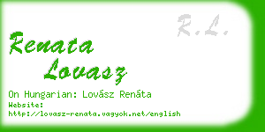 renata lovasz business card