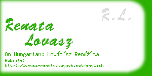 renata lovasz business card